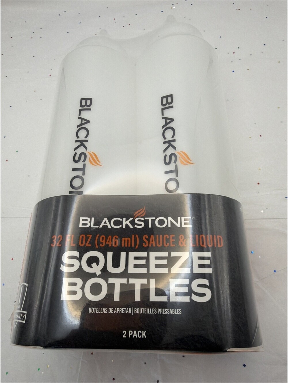 Blackstone 5071 32oz Squeeze Bottles 2 Pack Sauce Liquid Twist Lid Griddle NEW